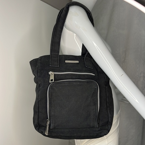 Marc Jacobs 1990’s Black Denim Cotton Shoulder Tote Bag - Picture 2 of 13